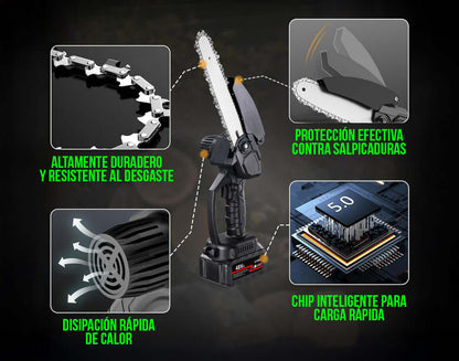 ¡Potencia en tu mano! Mini Motosierra 48V Incluye maletín y 2 baterías 🔋